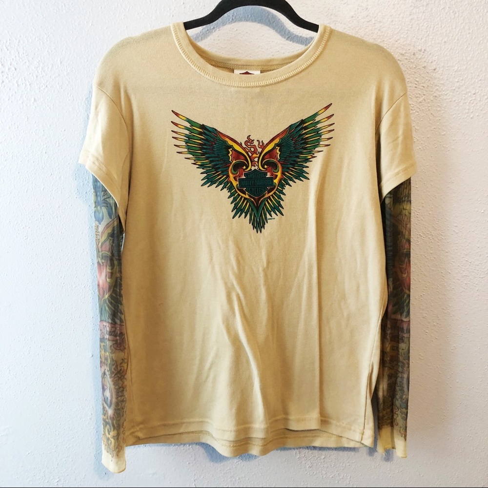 Harley-Davidson women’s long sleeve tee tattoo XL